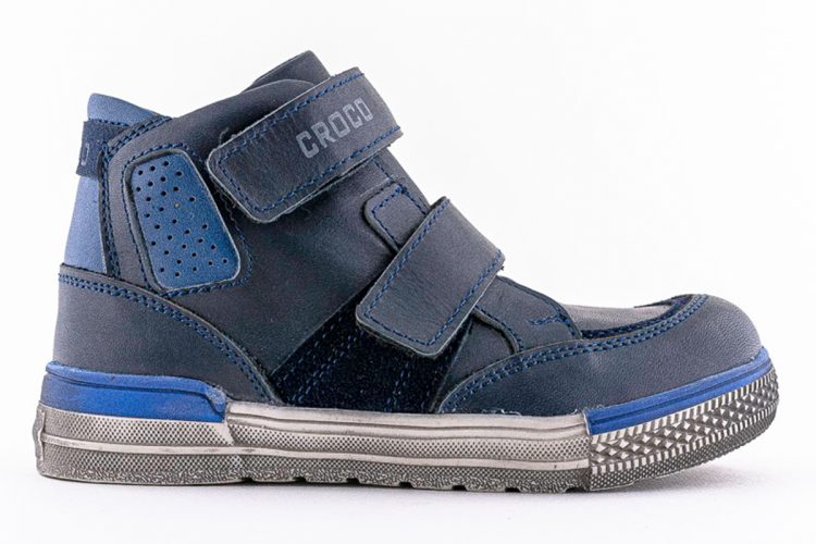 ΠΑΙΔΙΚΑ ΔΕΡΜΑΤΙΝΑΑΝΑΤΟΜΙΚΑ ΜΠΟΤΑΚΙΑ CROCODILINO VELCRO NAVY