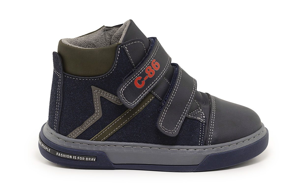 ΠΑΙΔΙΚΑ ΜΠΟΤΑΚΙΑ CROCODILINO FASHION ΔΥΟ VELCRO NAVY